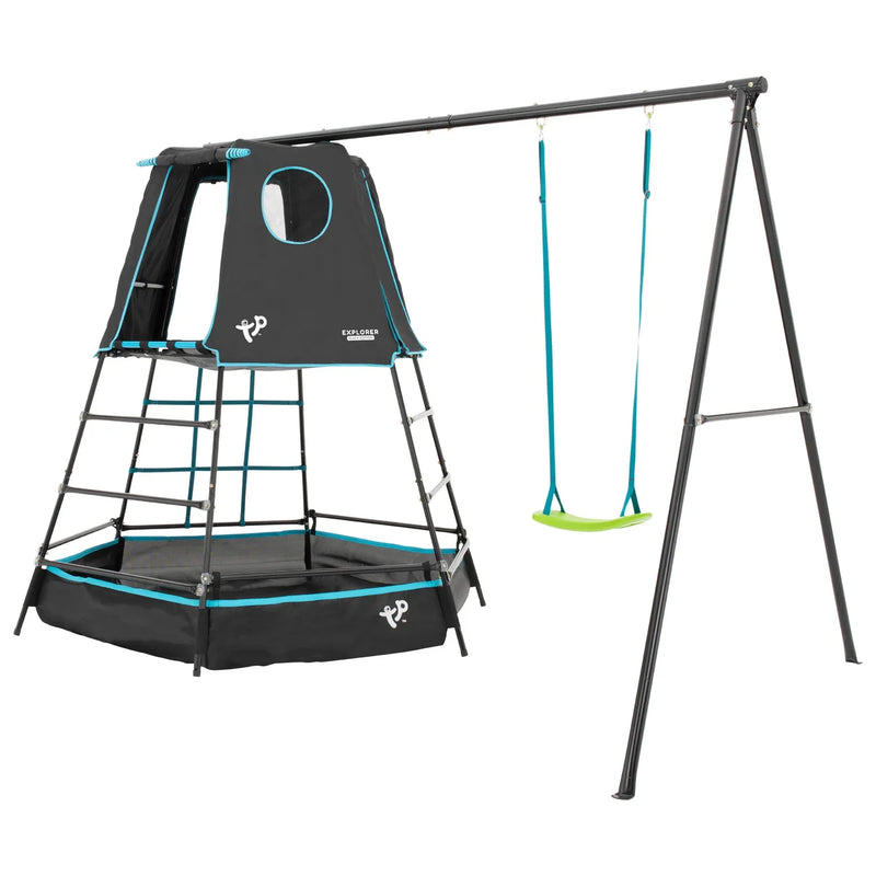 TP Black Explorer with Sandpit and Black Explorer Swing Arm