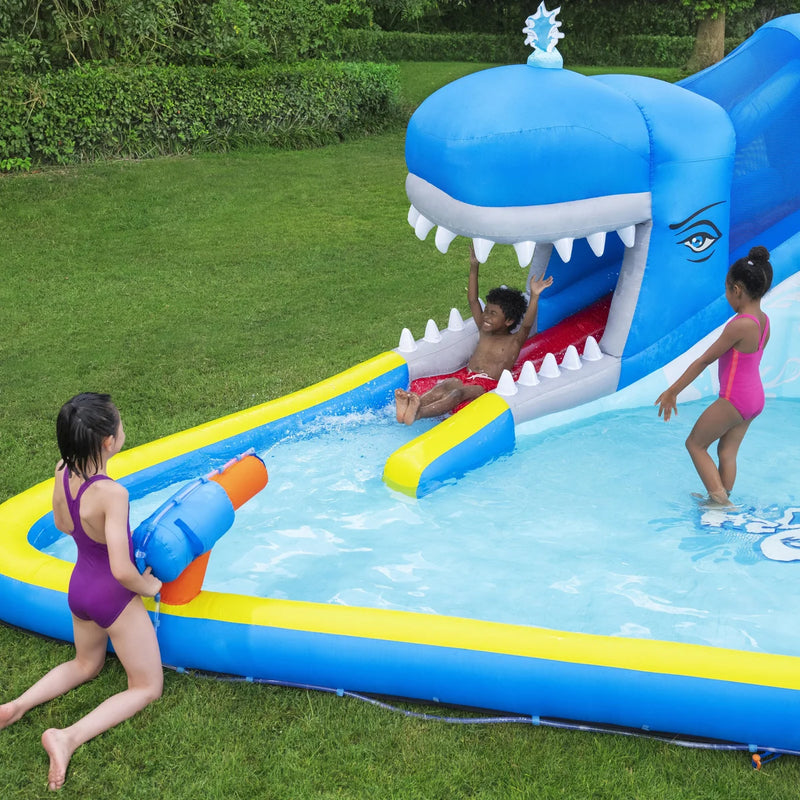 H2OGO! Whales 'n Waves Kids Inflatable Mega Water Park, 3.07 m