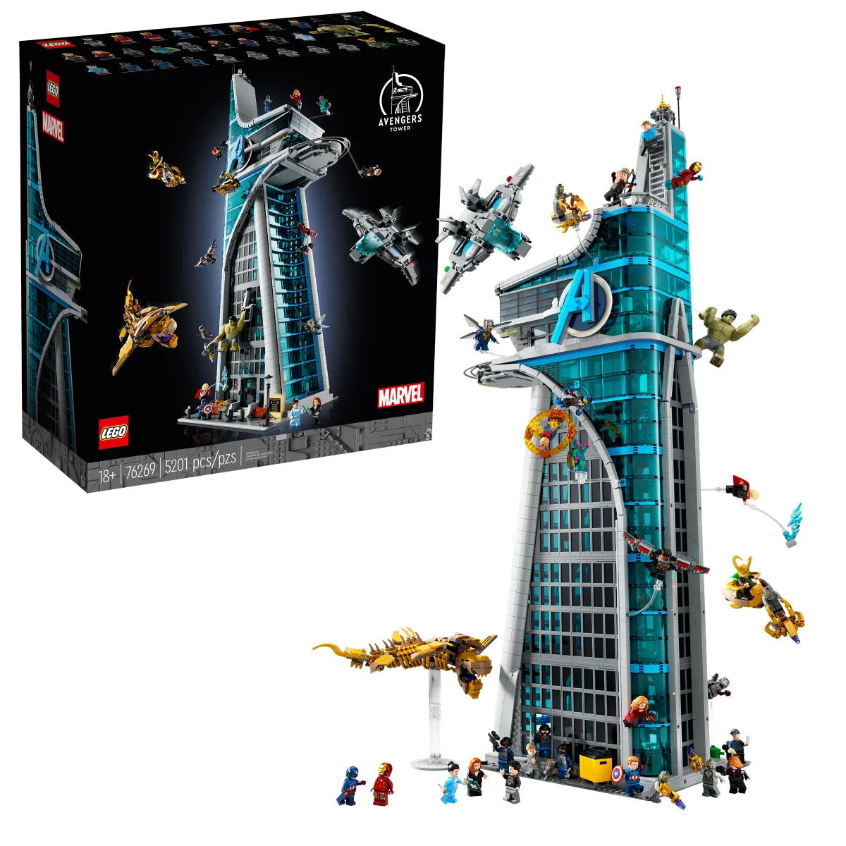 LEGO Marvel Avengers Tower with bonus LEGO Marvel Rocket & Baby Groot Minifigure