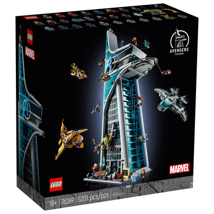 LEGO Marvel Avengers Tower with bonus LEGO Marvel Rocket & Baby Groot Minifigure