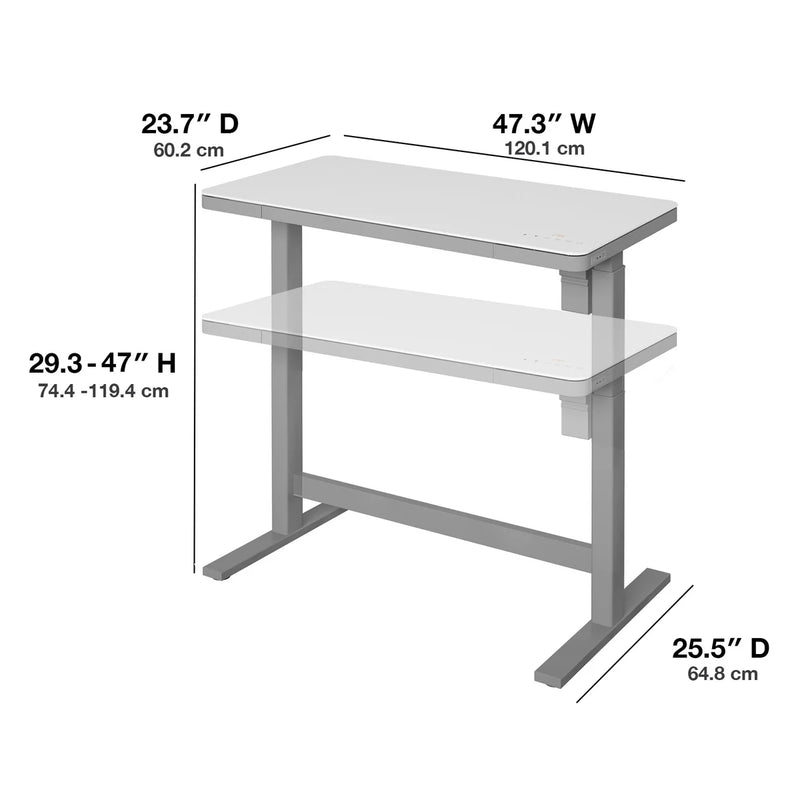 Tresanti Geller Adjustable Height 120.14 cm x 65.02 cm (47.3 in. x 25.6 in.) Desk