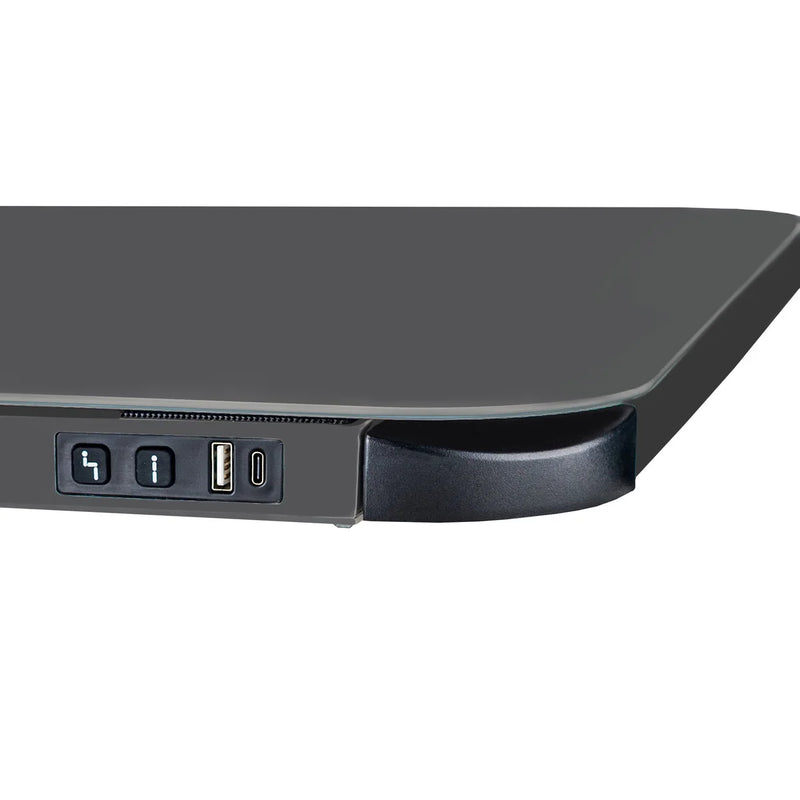 Motionwise 121.9 cm x 60.9 cm (48 in. x 24 in.) Glass Top Height-adjustable Desk