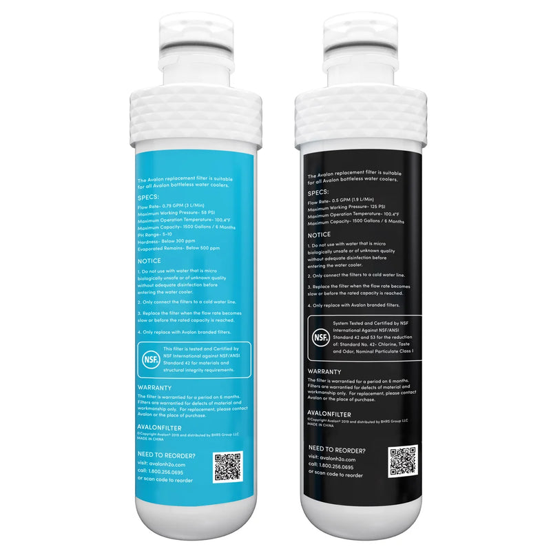 Filtres de rechange Avalon à 2 étages pour fontaines à eau sans bouteille Avalon, lot de 2 