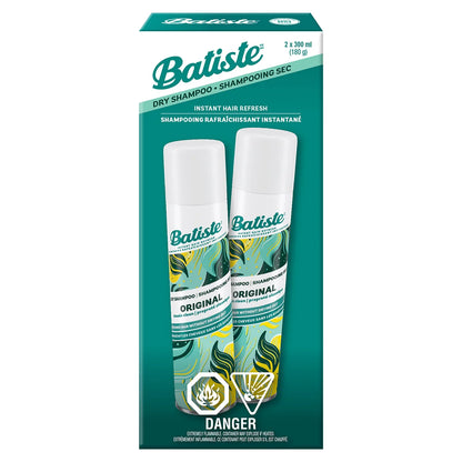 Shampoing sec Batiste Original, 2 x 300 ml 
