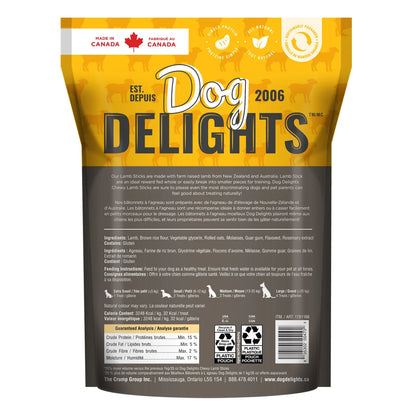 Friandises pour chiens Dog Delights Chewy Lamb Sticks 1,25 kg (2,7 lb)