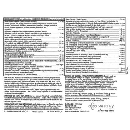 Focus Factor Nutrition pour le cerveau - 150 comprimés 