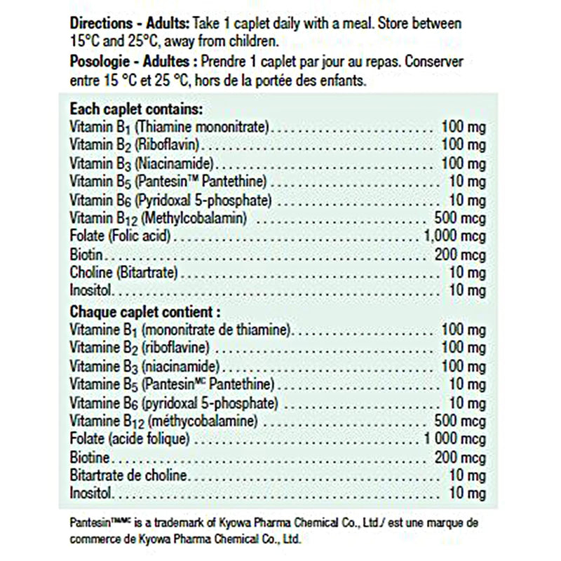 Comprimés Jamieson Ultra Strength B100 Complex, 240 comprimés, paquet de 2