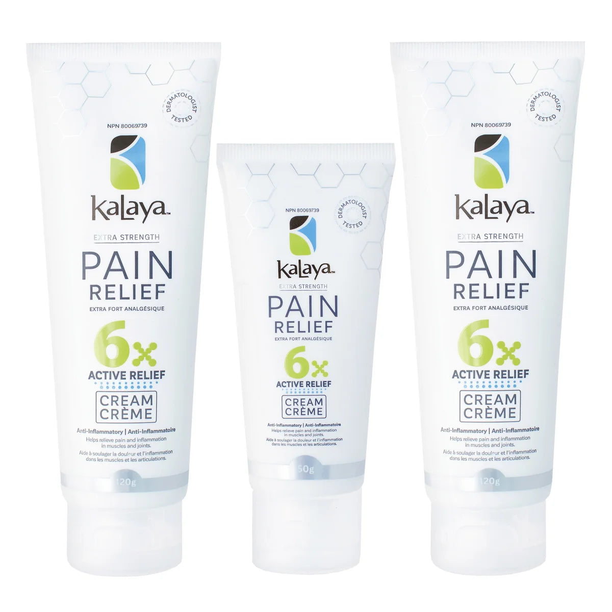 Crème antidouleur extra-forte KaLaya 6x, 2 x 120 g + 50 g 