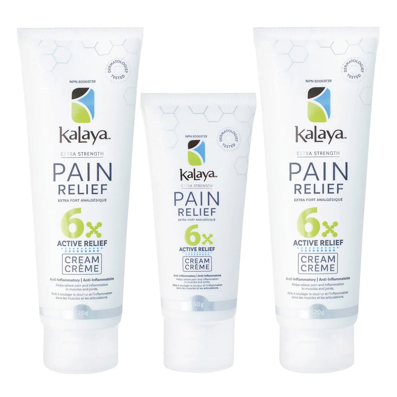 KaLaya 6x Extra Strength Pain Relief Cream, 2 x 120 g + 50 g