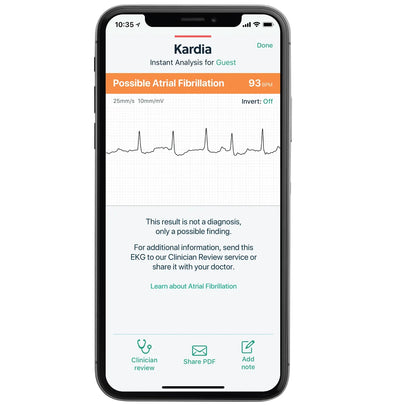 ECG personnel KardiaMobile avec boîtier de transport