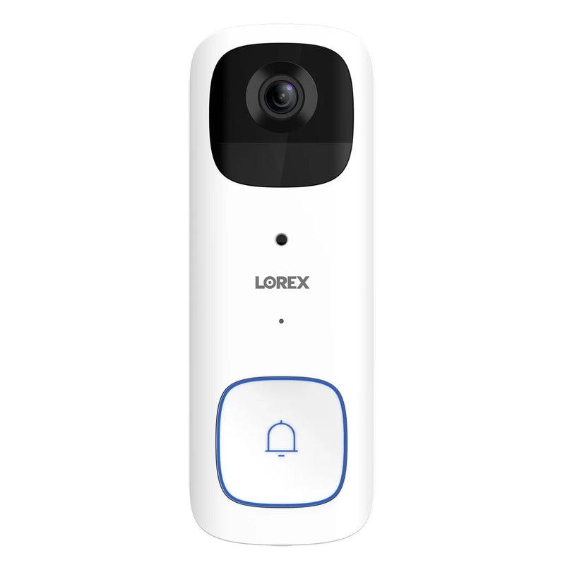 Sonnette vidéo Lorex 2K avec batterie et projecteur 4K, caméra de sécurité Wi-Fi intérieure/extérieure