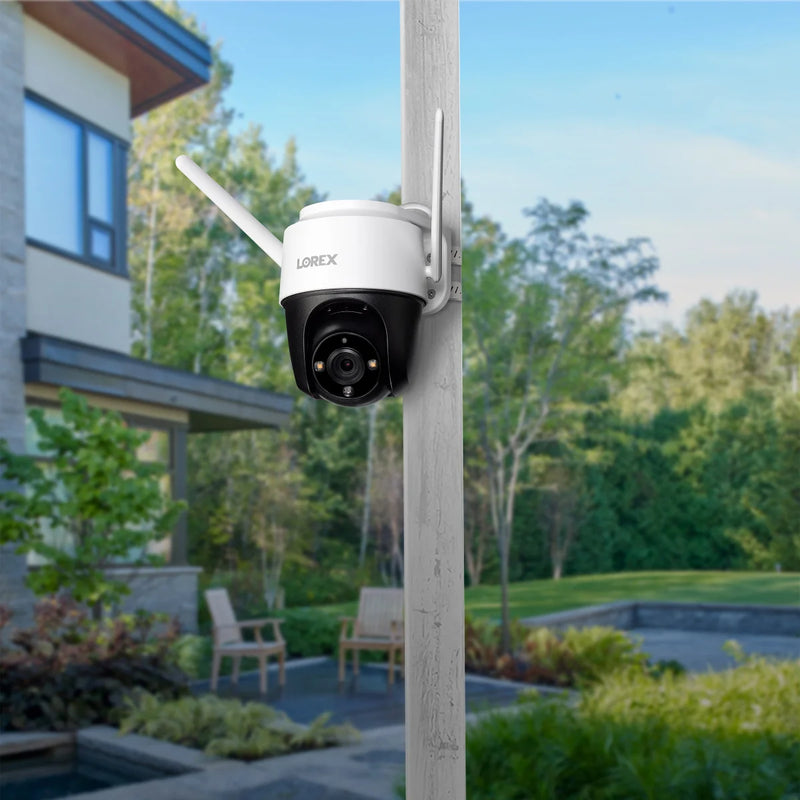 Pack de 2 caméras de sécurité Wi-Fi d'extérieur panoramiques et inclinables Lorex 2K