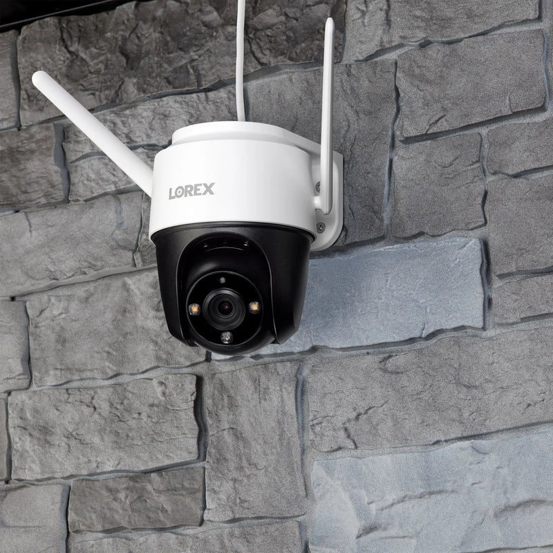 Pack de 2 caméras de sécurité Wi-Fi d'extérieur panoramiques et inclinables Lorex 2K