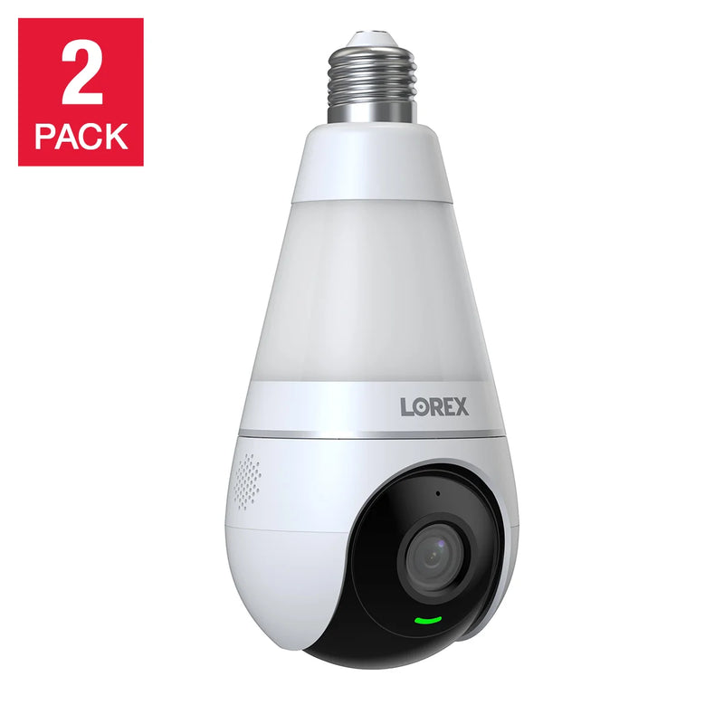Ampoule pour caméra de sécurité intelligente Wi-Fi Lorex 2K, lot de 2 