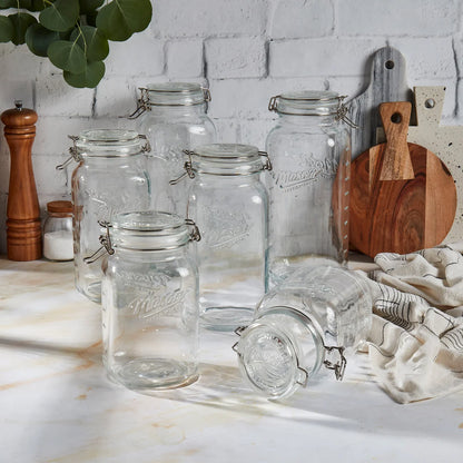 Ensemble de bocaux en verre Mason Craft &amp; More avec couvercles à clip, 6 pièces