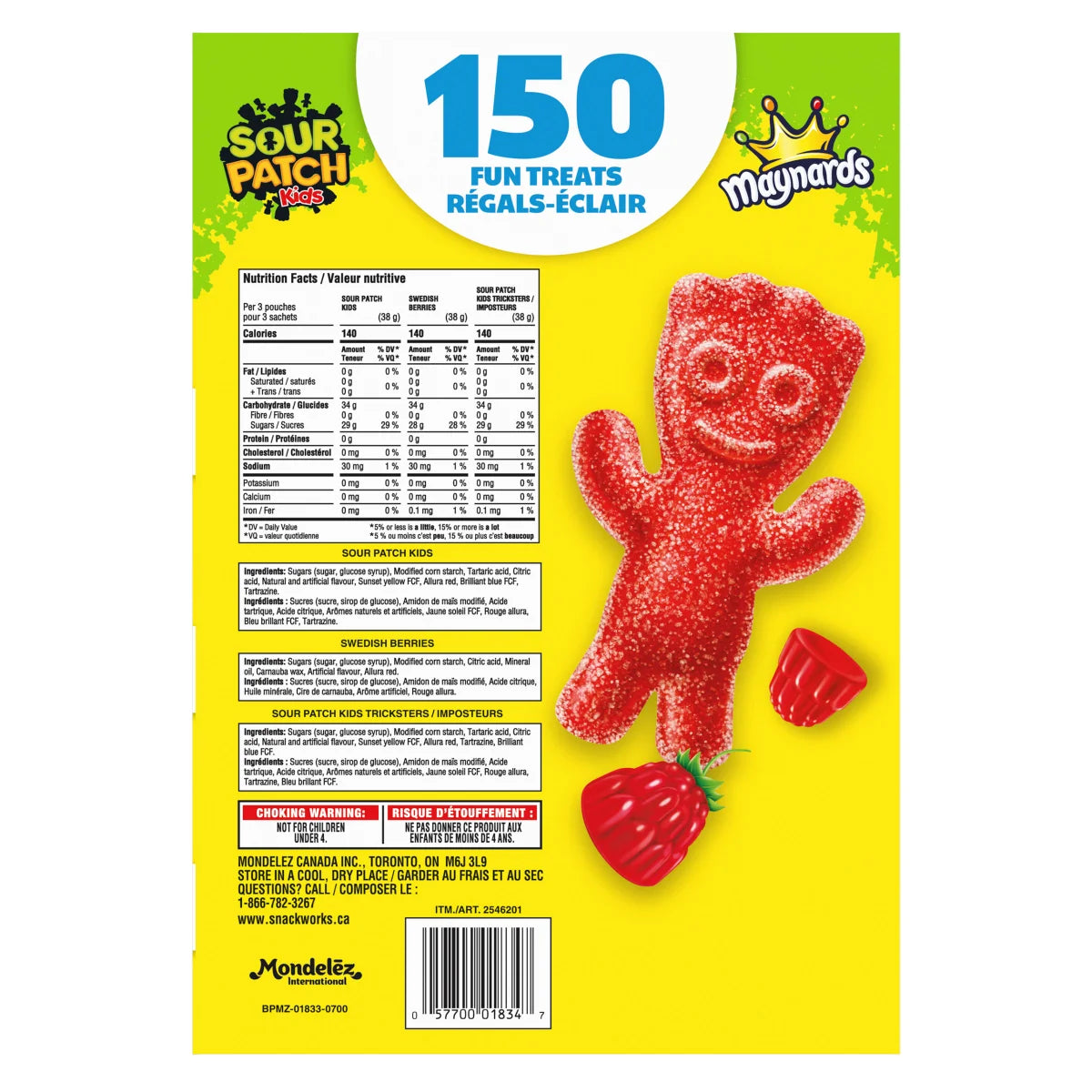 Maynards Sour Patch Kids Assorted Candy Fun Treats 1.9 kg