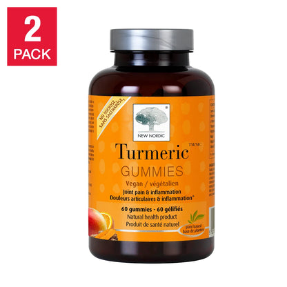 New Nordic Turmeric Gummies, 2 x 60 Gummies