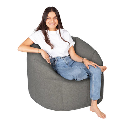 Fauteuil poire Norka Living Rod Sherpa | Gris