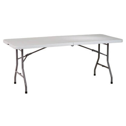 Table pliante en résine Office Star de 6 pieds (pliage central)