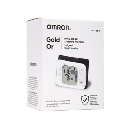Tensiomètre au poignet Omron BP4350 Gold avec technologie Bluetooth Smart sans fil 