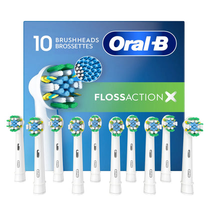Brossettes de rechange pour brosse à dents électrique Oral-B FlossAction, lot de 10
