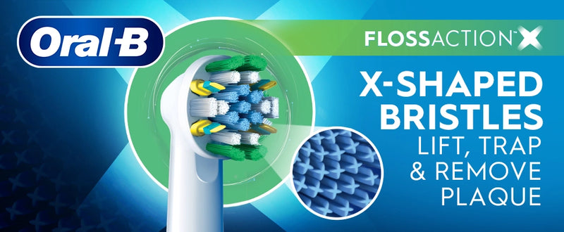 Oral B FlossAction Electric Toothbrush Replacement Brush Head Refills, 10-pack
