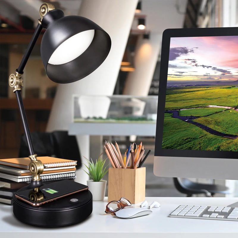 Lampe de bureau LED à chargement sans fil OttLite 