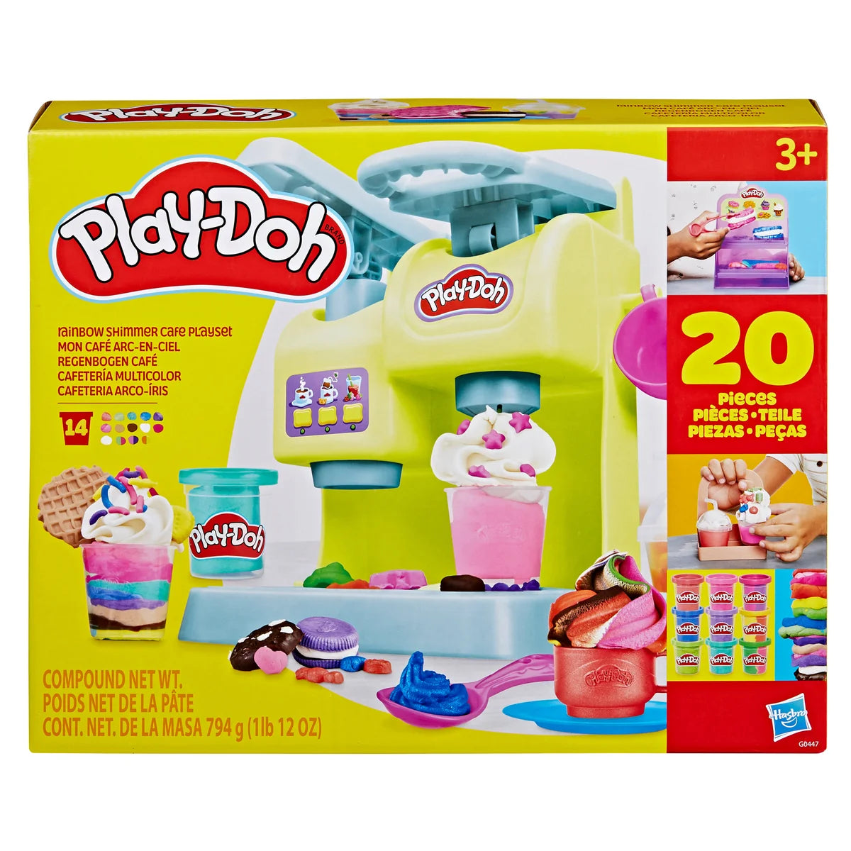 Coffret de jeu Play-Doh Rainbow Shimmer Cafe 