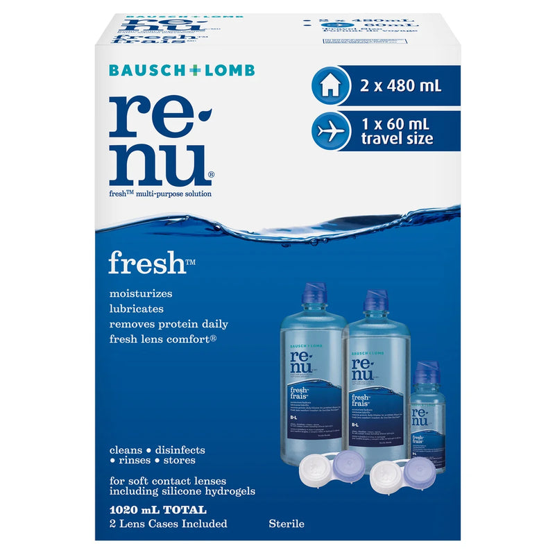 Solution multi-usages Renu Fresh 2 x 480 ml + 60 ml 