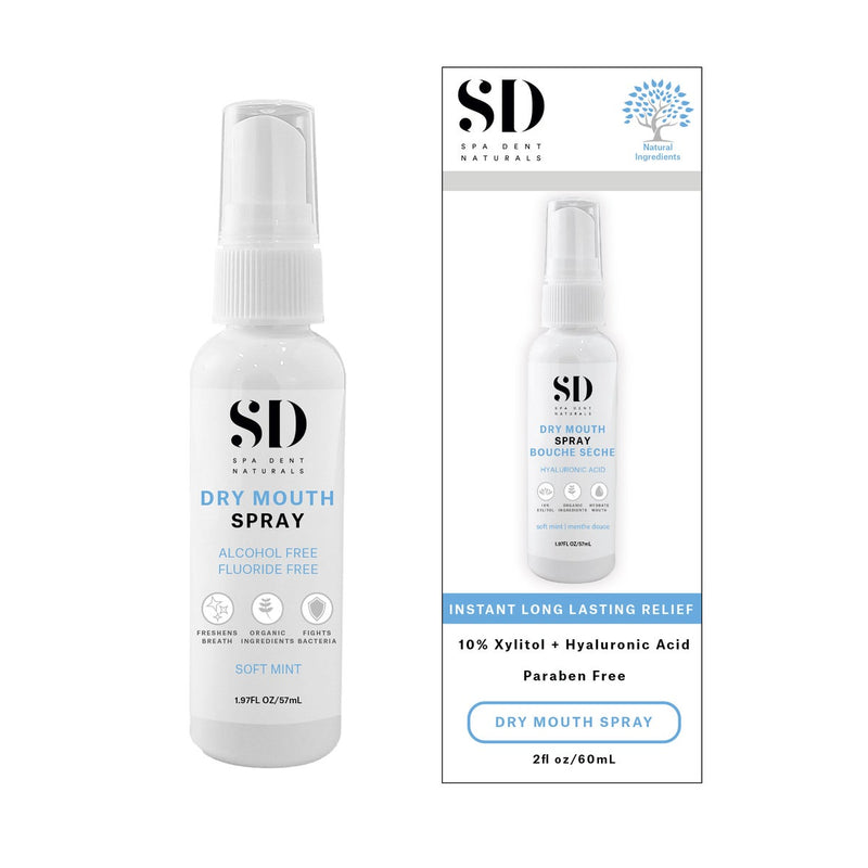 Spray buccal sec Spa Dent Naturals à l'acide hyaluronique, 2 x 60 ml