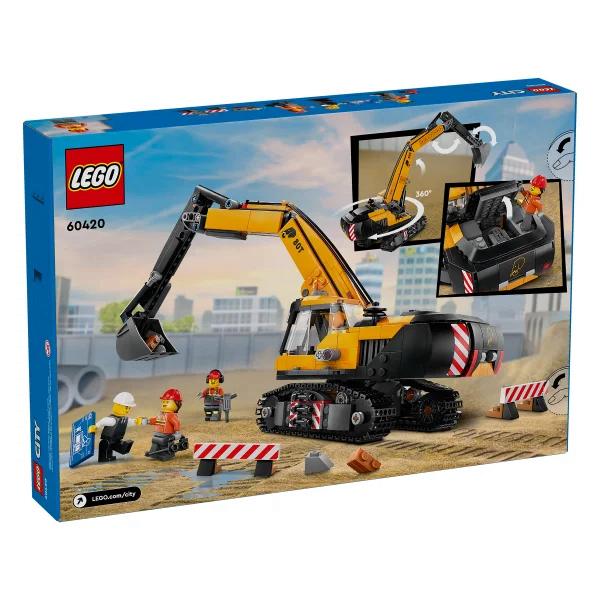 LEGO City Yellow Construction Excavator Toy Digger