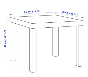 IKEA Lack - Small Coffee Table, Side Table White stained Oak Effect