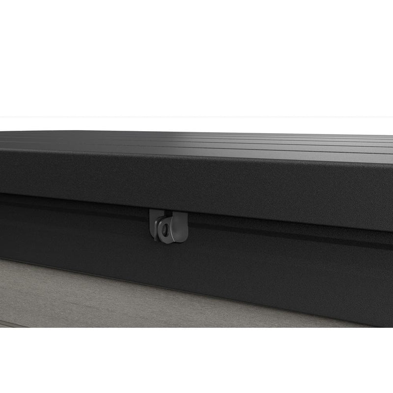 Keter Denali 34.9 Cu.Ft/200G Weather Resistant Resin Patio/Outdoor Garden Storage Lockable Deck Box/Bench