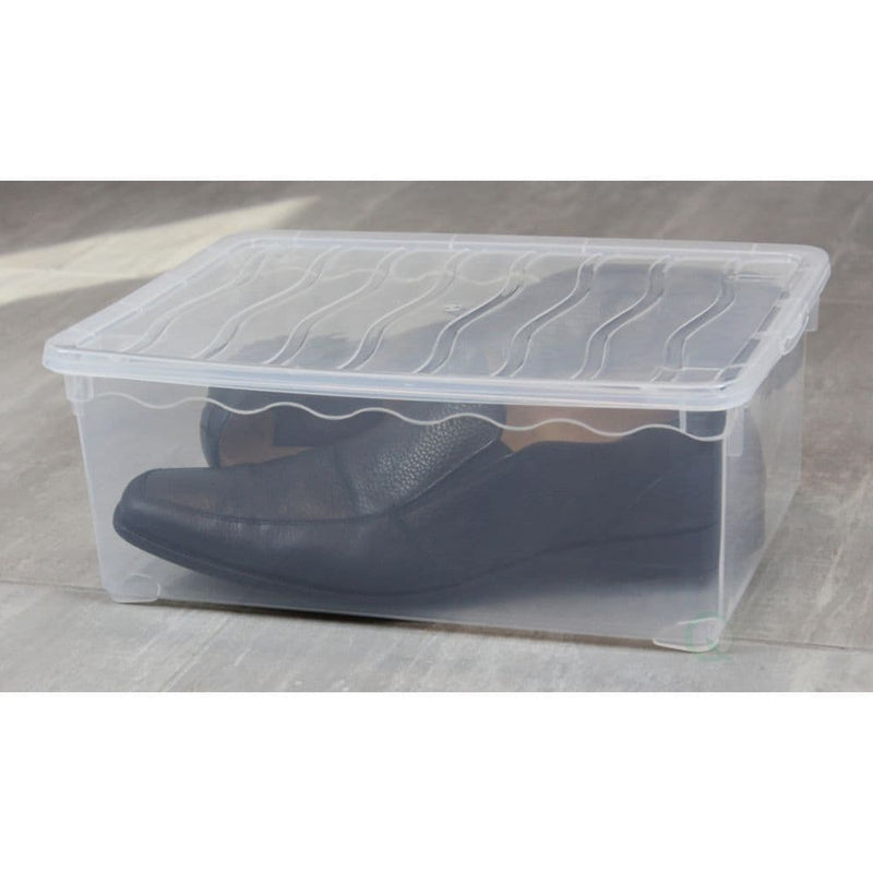 Basicwise Plastic Storage Container, Shoe box