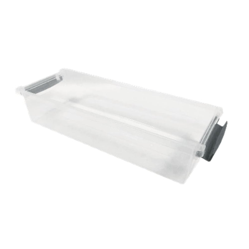 Modern Homes Small Storage box Clear Bin With Grey Handles