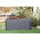 Keter Sumatra 18 Cu.Ft/ 135G Weather Resistant Resin Patio/Outdoor Garden Storage Lockable Deck Box/Bench