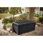 Keter Sumatra 18 Cu.Ft/ 135G Weather Resistant Resin Patio/Outdoor Garden Storage Lockable Deck Box/Bench