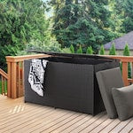 Corliving Parksville Patio Storage Box, Black