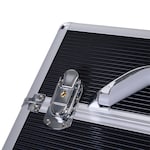 HOMCOM Aluminum Rolling Makeup Train Case Cosmetic Organizer Storage Box Black