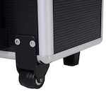HOMCOM Aluminum Rolling Makeup Train Case Cosmetic Organizer Storage Box Black