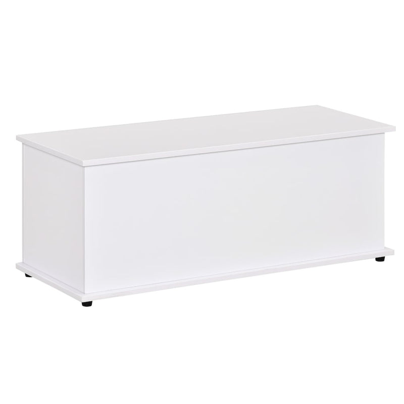 HOMCOM Storage Box Chest With Lid Keepsake Spacious Collection Chipboard -White