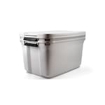 HDX 98L Stackable Grey Plastic Storage Tote Box with Sturdy Latching Handles
