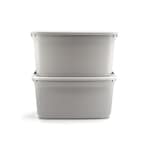 HDX 98L Stackable Grey Plastic Storage Tote Box with Sturdy Latching Handles