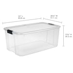 Sterilite Clear Ultra Latch Storage Box, 110 L