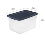 Sterilite 60L Storage Box with Latching Lid in Ink Blue
