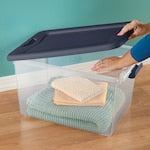 Sterilite 60L Storage Box with Latching Lid in Ink Blue