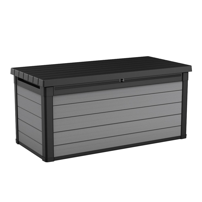 Keter Premier 20 Cu.Ft/ 150G Weather Resistant Resin Patio/Outdoor Garden Storage Lockable Deck Box/Bench
