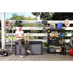 Keter Premier 20 Cu.Ft/ 150G Weather Resistant Resin Patio/Outdoor Garden Storage Lockable Deck Box/Bench