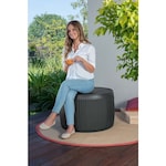 Keter Circa 37 Gallon Rattan Round Weather Resistant Resin Patio/Outdoor Garden Storage Deck Box