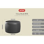 Keter Circa 37 Gallon Rattan Round Weather Resistant Resin Patio/Outdoor Garden Storage Deck Box